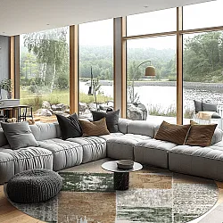 Kerek szőnyeg - Ephesus (zöld)