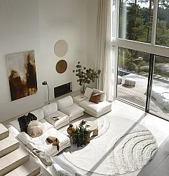 Kerek szőnyeg - Everly Natural Cotton Shaggy (offwhite)