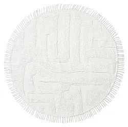 Kerek szőnyeg - Fallon Natural Cotton Shaggy (offwhite)