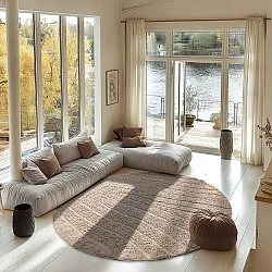 Kerek szőnyeg - Farley Natural Cotton Shaggy (bézs)