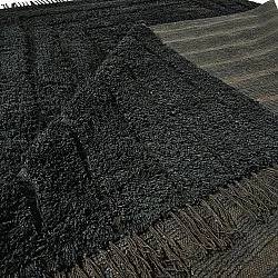 Shaggy szőnyeg - Farley Natural Cotton Shaggy (fekete)