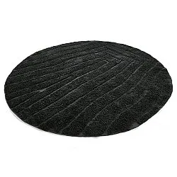 Kerek szőnyeg - Farley Natural Cotton Shaggy (fekete)