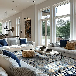 Wilton szőnyeg - Fernana (kék/többszínű)