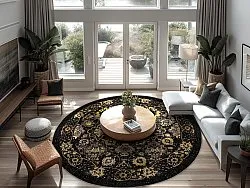 Kerek szőnyeg - Fernana (fekete/arany)