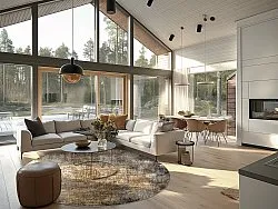 Kerek szőnyeg - Florent (barna)