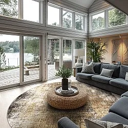 Kerek szőnyeg - Florent (barna)