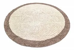 Kerek szőnyeg - Galliano Natural Cotton Shaggy (šedobílá/hnědá)