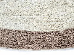 Kerek szőnyeg - Galliano Natural Cotton Shaggy (šedobílá/hnědá)