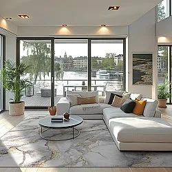 Wilton szőnyeg - Genova (szürke/fehér/arany)