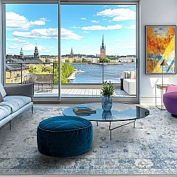 Wilton szőnyeg - Gombalia (ljuskék)