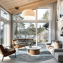 Kerek szőnyeg - Gombalia (ljuskék)