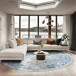 Kerek szőnyeg - Gombalia (ljuskék)