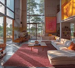 Shaggy szőnyeg - Halo Natural Cotton Shaggy (piros)