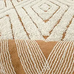 Shaggy szőnyeg - Holwell Natural Cotton Shaggy (törtfehér/barna)