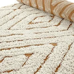 Shaggy szőnyeg - Holwell Natural Cotton Shaggy (törtfehér/barna)