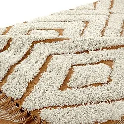 Shaggy szőnyeg - Holwell Natural Cotton Shaggy (törtfehér/barna)