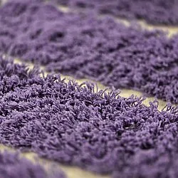 Kerek szőnyeg - Ikara Natural Cotton Shaggy (lila)