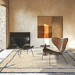 Shaggy szőnyeg - Kairi Natural Cotton Shaggy (bézs/kék)