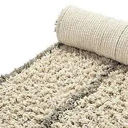 Shaggy szőnyeg - Kairi Natural Cotton Shaggy (bézs/taupe)