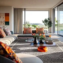 Shaggy szőnyeg - Kairi Natural Cotton Shaggy (szürke/bézs)