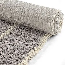 Shaggy szőnyeg - Kairi Natural Cotton Shaggy (szürke/bézs)