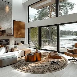 Kerek szőnyeg - Siliana (bezs)