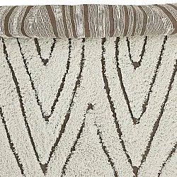 Shaggy szőnyeg - Kindon Natural Cotton Shaggy (törtfehér/barna)