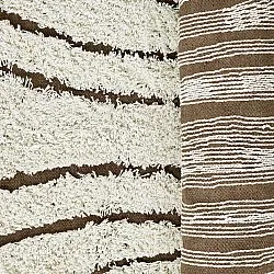 Shaggy szőnyeg - Kindon Natural Cotton Shaggy (törtfehér/barna)