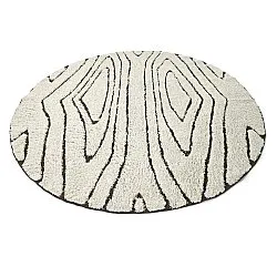 Kerek szőnyeg - Kindon Natural Cotton Shaggy (törtfehér/barna)