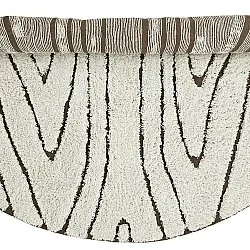 Kerek szőnyeg - Kindon Natural Cotton Shaggy (törtfehér/barna)