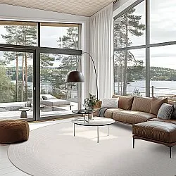 Kerek szőnyeg - Kuba (bezs)