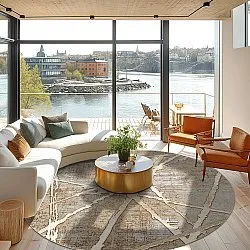 Kerek szőnyeg - Lagos (bezs)