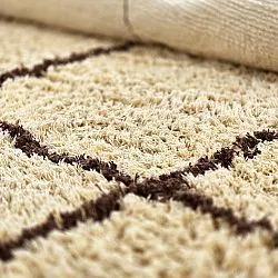 Kerek szőnyeg - Lana Natural Cotton Shaggy (bézs/barna)
