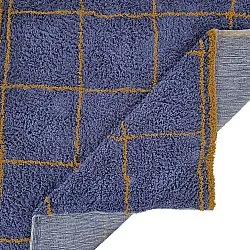 Shaggy szőnyeg - Lana Natural Cotton Shaggy (kék/sárga)