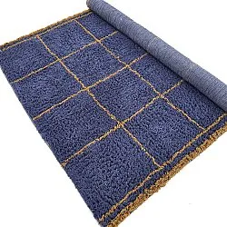 Shaggy szőnyeg - Lana Natural Cotton Shaggy (kék/sárga)