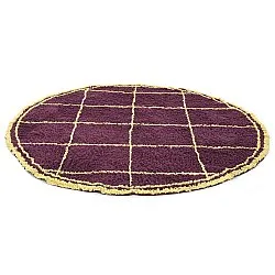 Kerek szőnyeg - Lana Natural Cotton Shaggy (bordó/sárga)