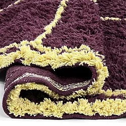 Kerek szőnyeg - Lana Natural Cotton Shaggy (bordó/sárga)