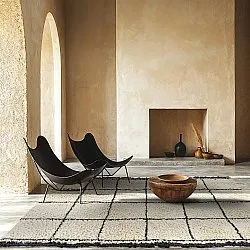 Shaggy szőnyeg - Lana Natural Cotton Shaggy (krém/sötétszürke)