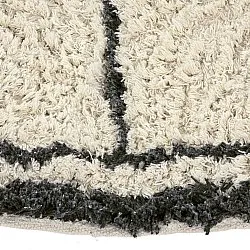 Kerek szőnyeg - Lana Natural Cotton Shaggy (krém/sötétszürke)