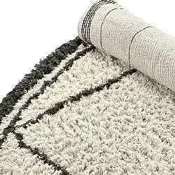 Kerek szőnyeg - Lana Natural Cotton Shaggy (krém/sötétszürke)