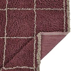 Shaggy szőnyeg - Lana Natural Cotton Shaggy (taupe/piros)