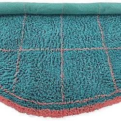 Kerek szőnyeg - Lana Natural Cotton Shaggy (türkiz/rózsaszín)