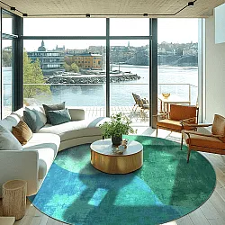 Kerek szőnyeg - Lazio (zöld)