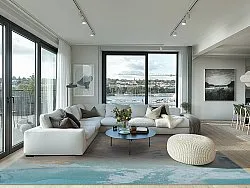 Wilton szőnyeg - Lesley (kék/szürke/türkiz)