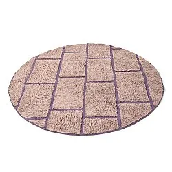 Kerek szőnyeg - Lindley Natural Cotton Shaggy (rózsaszín/lila)