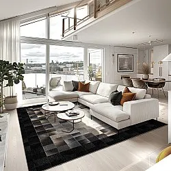 Wilton szőnyeg - Livada (fekete/többszínű)