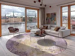 Kerek szőnyeg - Loures (lila)