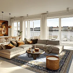 Wilton szőnyeg - Lukla (kék)