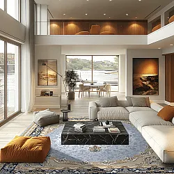 Wilton szőnyeg - Lukla (kék)