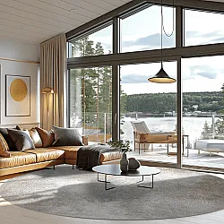 Kerek szőnyeg - Malaga (bezs)